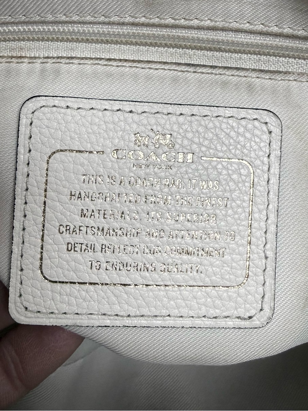 Coach Nolita Pebbled Leather Satchel in Off-White/Cream - Picture 7 of 11